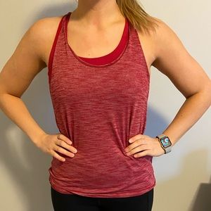 Lululemon pink open back tank